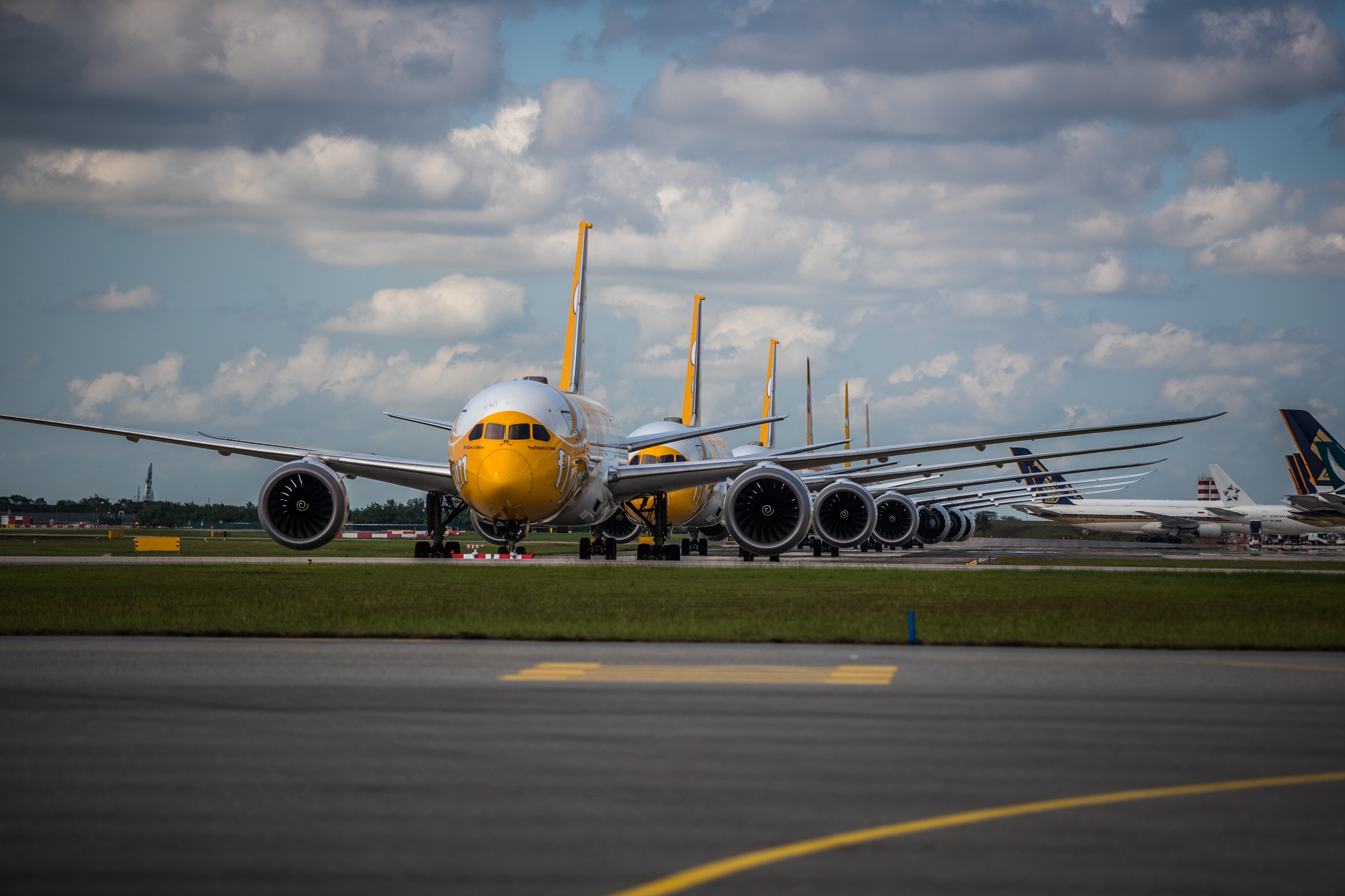 COVID19 Taking care of grounded aircraft at Changi